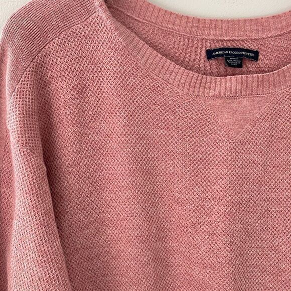 American Eagle Outfitters‎ Women's Pullover Sweater Crewneck Pink Size Medium - Picture 3 of 7